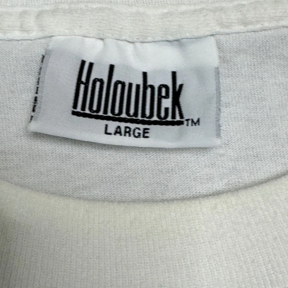 Vintage Holoubek Budweiser T Shirt Mens Large White 1994 Eagle Single Stitch USA